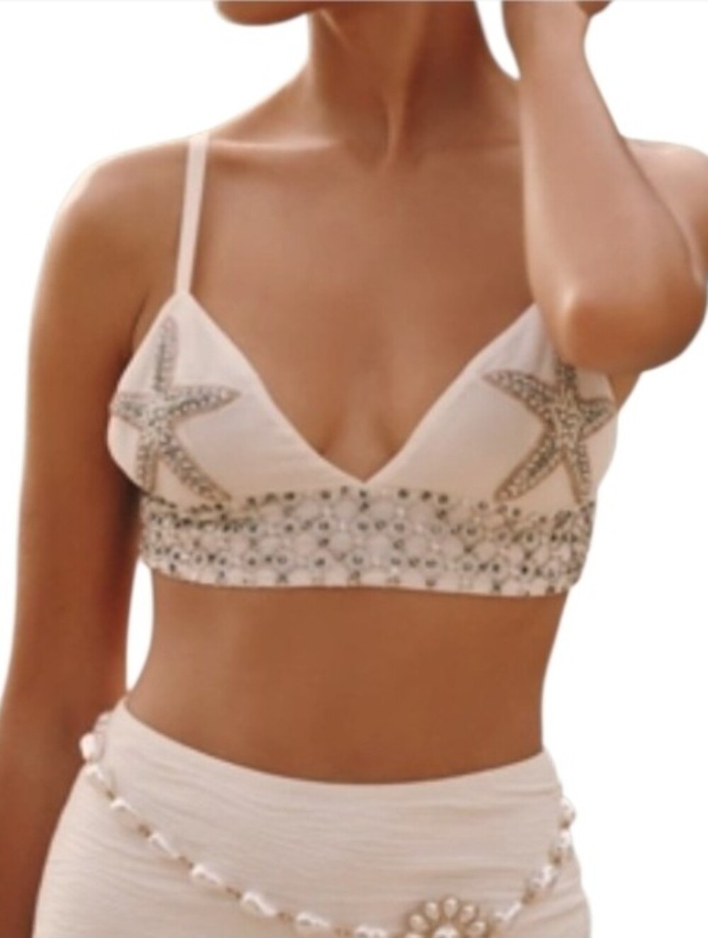 Anthropologie ($138) Celandine Beaded Starfish Top NWT Size M
